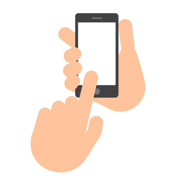 The technician uses an ordinary smartphone