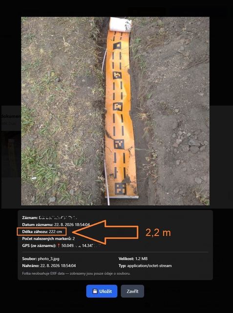 Review of photos, depth and timestamps