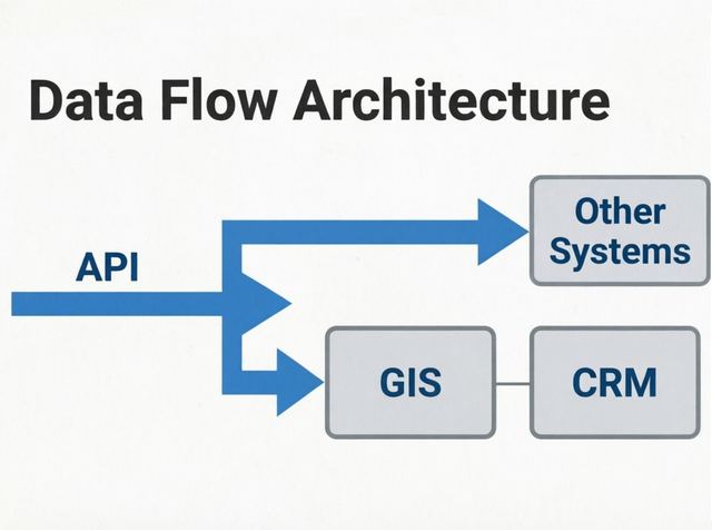 Pushing the record to GIS and CRM systems